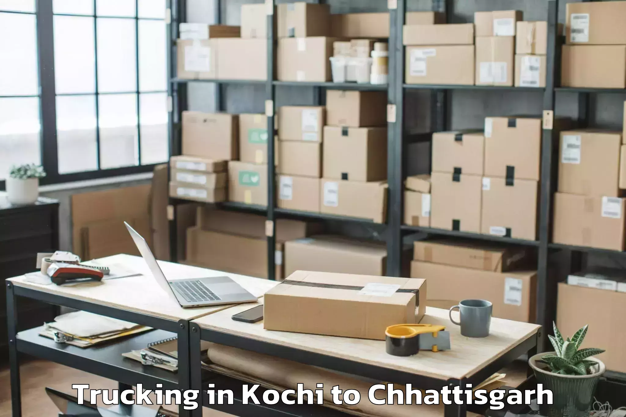 Kochi to Bhalai Trucking Booking